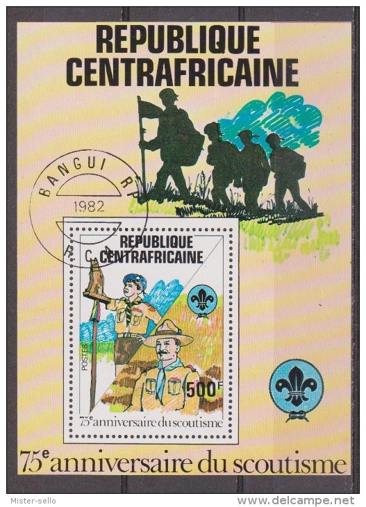 BOY SCOUTS. REPÚBLICA CENTROAFRICANA. H.B. USADA - USED - Oblitérés