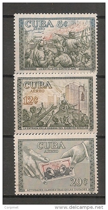 CUBA - Posta Aérienne - Air Mail  - BIRDS - Yvert # A 204/6 - * MINT (Light Trace Of Hinge) - Airmail