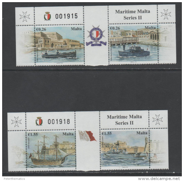 MALTA, 2014, MNH, MARITIME HERITAGE, BOATS, SHIPS, BATTLESHIPS, SAILING SHIPS, 4v - Other (Sea)