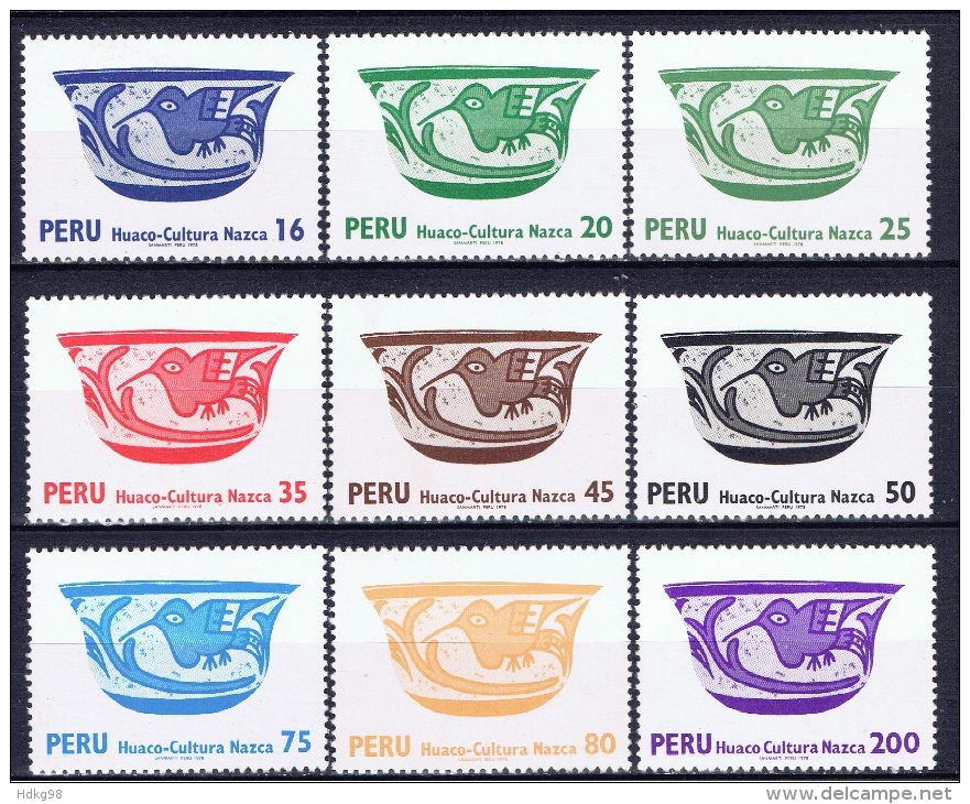 PE+ Peru 1978 Mi 1110-15 1118-20 Mnh Nazca-Kultur - Peru