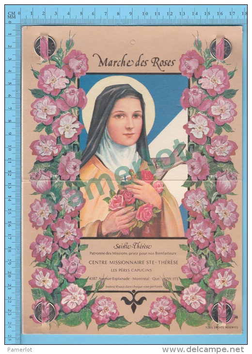 Religion ( La Marche Des Roses, Les Pères Capucins, Ste Thérèse , Collecte De Fond Pour Les Missions) 4 Scans - Religion & Esotericism