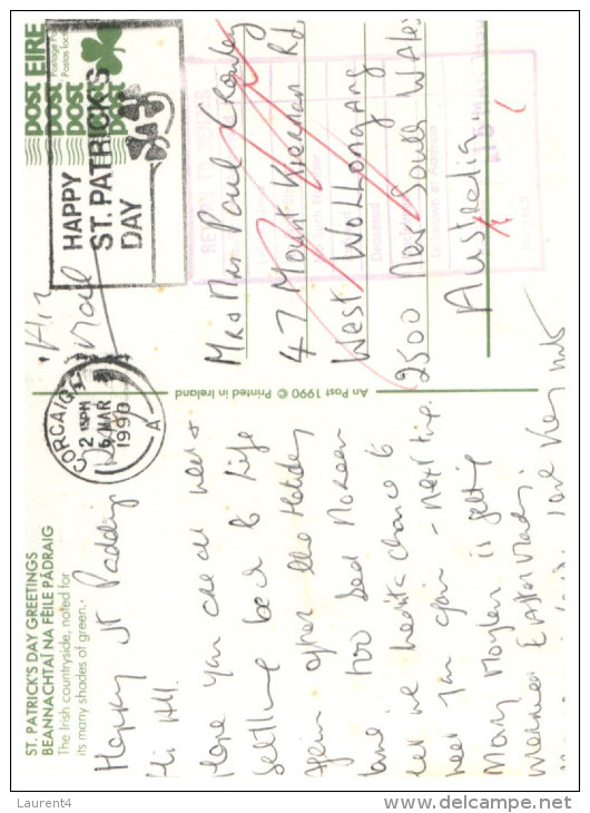 (306) (RTS Or DLO Postmark At Back Of Card) - Ireland - St Patrick Day - Saint-Patrick's Day