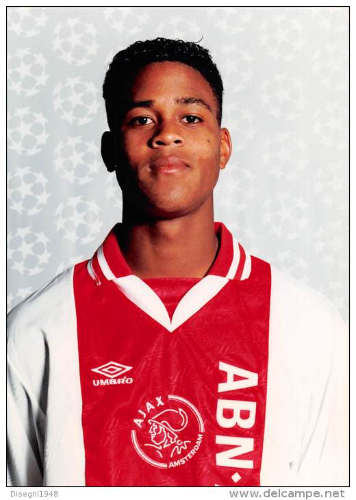 03815 "AJAX AMSTERDAM - PATRICK KLUIVERT". CALCIO , SOCCER. FOTOGRAFIA ORIGINALE. - Sport