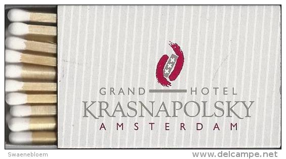 Luciferdoosje - Krasnapolsky Amsterdam. Grand Hotel. 2 Scans - Allumettes, Matchbox, Lucifer, Matches, - Scatole Di Fiammiferi