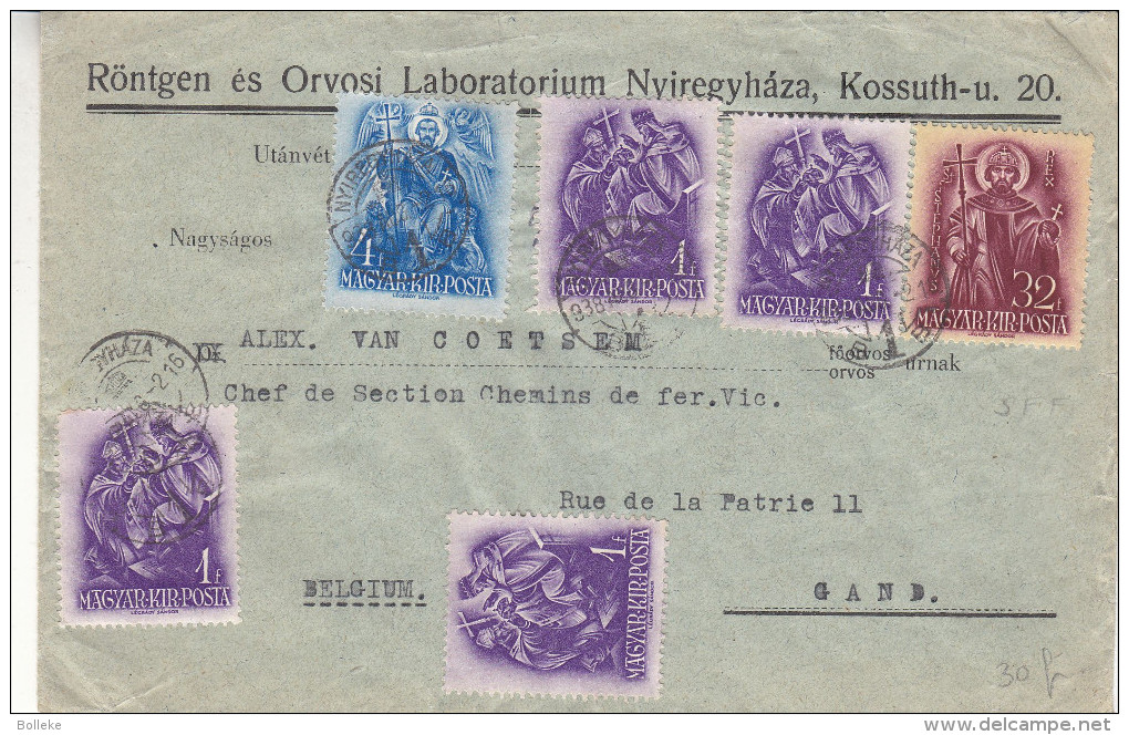 Religieux - Hongrie - Lettre De 1938 - Oblitération Nviregyhaza - Storia Postale