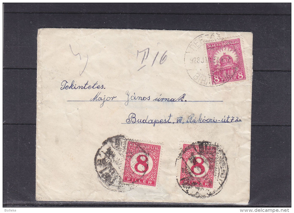 Hongrie - Lettre Taxée De 1928 - Taxée à Budapest - Brieven En Documenten
