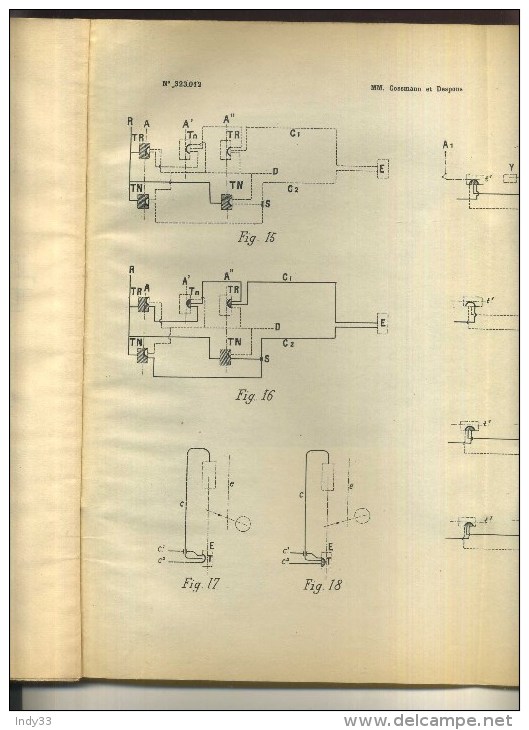 - CHEMIN DE FER ET TRAMWAYEMPLOI DE LEVIERS TRAJECTEURS . APPAREILS DE LA VOIE ET SIGNAUX . BREVET D´INVENTION DE 1903 . - Chemin De Fer