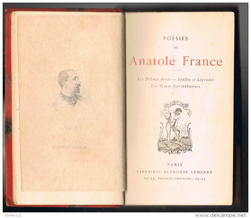 Poésies De Anatole France - Les Poèmes Dorés...- Pas De Date - 290 Pages 15,5 X 9,8 Cm - 1901-1940