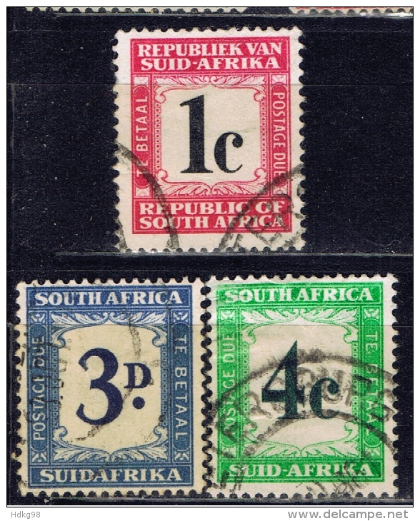RSA+ Südafrika 1948 1961 Mi 37 47 51 Portomarken - Strafport