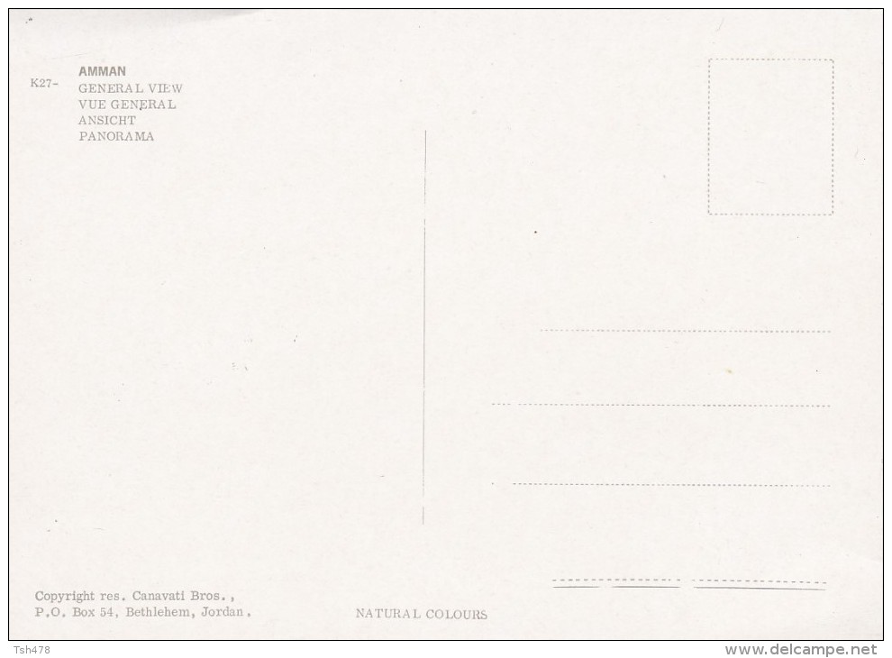 JORDANIE---AMMAN---vue Général---voir 2 Scans - Giordania