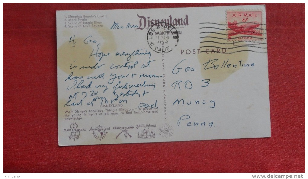 Disney > Disneyland Multi --view  Stain On Back- --------------- Ref 1905 - Disneyland