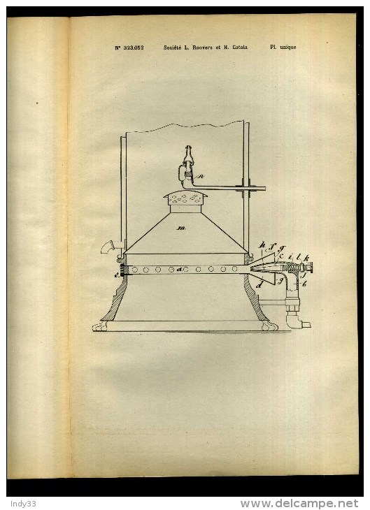 - CHAUFFE BAIN AVEC FOYER . BREVET D´INVENTION DE 1902 . - Otros Aparatos