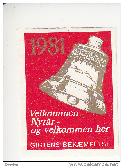 Denemarken Kerstvignet Cat. AFA-Julemaerker Gigtforeningen Jaar 1981 - Local Post Stamps