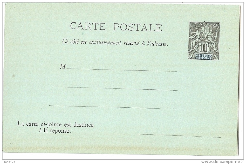 LBL33/B - FRANCE EX COLONIES - DIEGO SUAREZ ET DEPENDANCES EP CPRP 10c+10c NEUVE - Unused Stamps