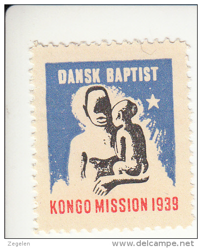 Denemarken Kerstvignet Cat. AFA-Julemaerker Danske Baptisters Afrikmission(Kongo) Jaar 1939 ** - Local Post Stamps