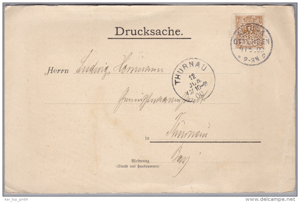 DR 1900-06-09 ALTONA OTTENSEN Drucksache Mit 3Pf. "A.L.M." A.L.Mohr Fleischwaren - Sonstige & Ohne Zuordnung