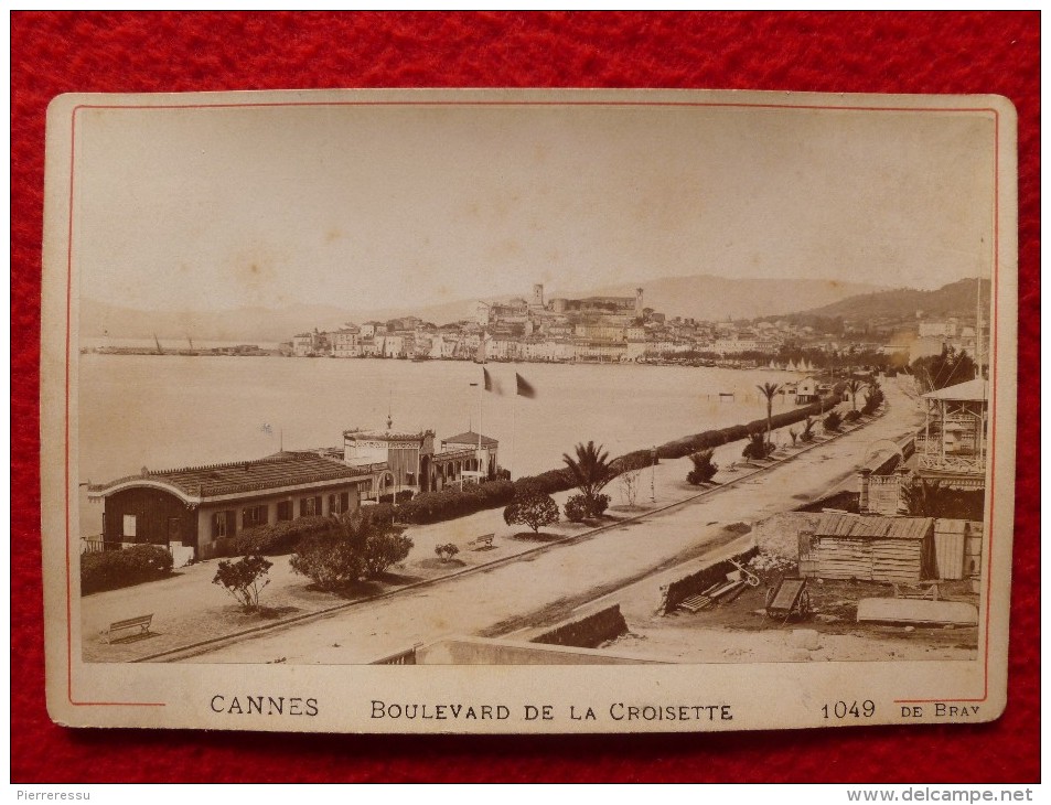 CANNES BOULEVARD DE LA CROISETTE PHOTO DE BRAY 16.5 X 11 - Anciennes (Av. 1900)