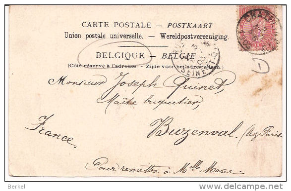 CHATELINEAU  RUE SAINT ANTOINE Cachètée 1903 Re 766 - Charleroi