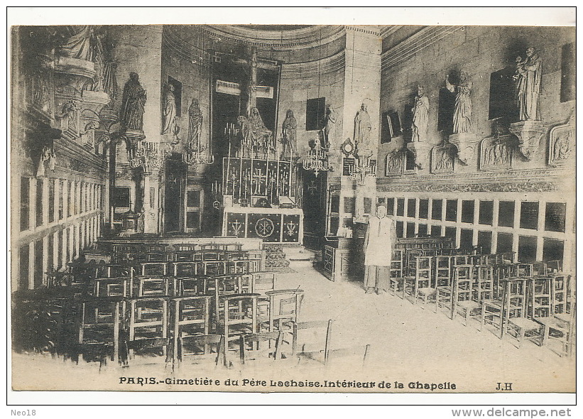 Paris 20 Eme Cimetiere Du Père Lachaise Interieur De La Chapelle JH - Arrondissement: 20