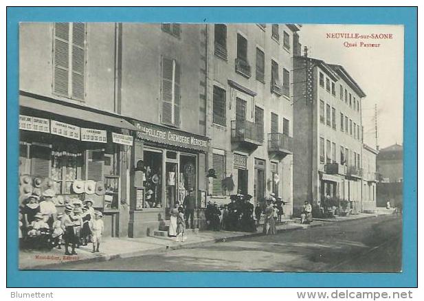 CPA Commerces Quai Pasteur NEUVILLE SUR SAÔNE 69 - Neuville Sur Saone