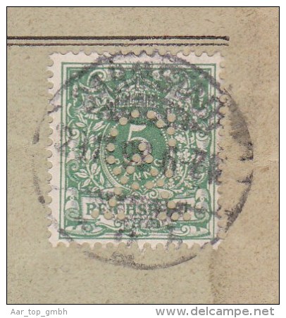 DR 1897-12-29 DARMSTADT Brief Mit 5Rp Perfin "AC" Conrad Appel Samenhandlung - Sonstige & Ohne Zuordnung