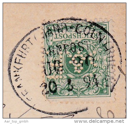 DR 1894-03-20 BINGERBRÜCK Postkarte 5Pf Perfin "S&R"Söck&Fischer" Kolenhandel - Andere & Zonder Classificatie