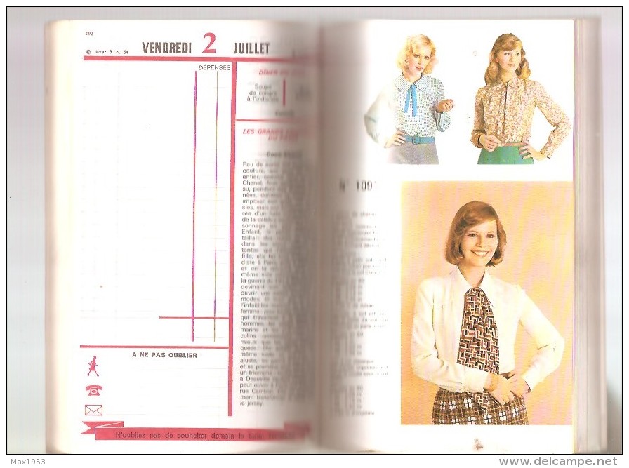 ALMANACH MODE ET TRAVAUX 1976 - Fashion