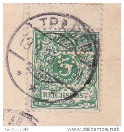 DR 1899-09-19 TRABEN Postkarte Mit Perfin "R.L." Richard Langguth Weinbau - Autres & Non Classés