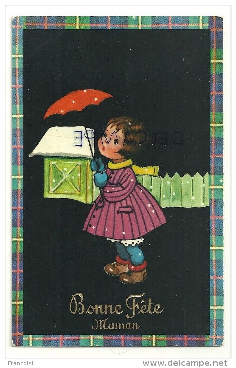 Bonne Fête Maman. Petite Fille Sous La Neige. Parapluie. JC  P 5901 - Fête Des Mères