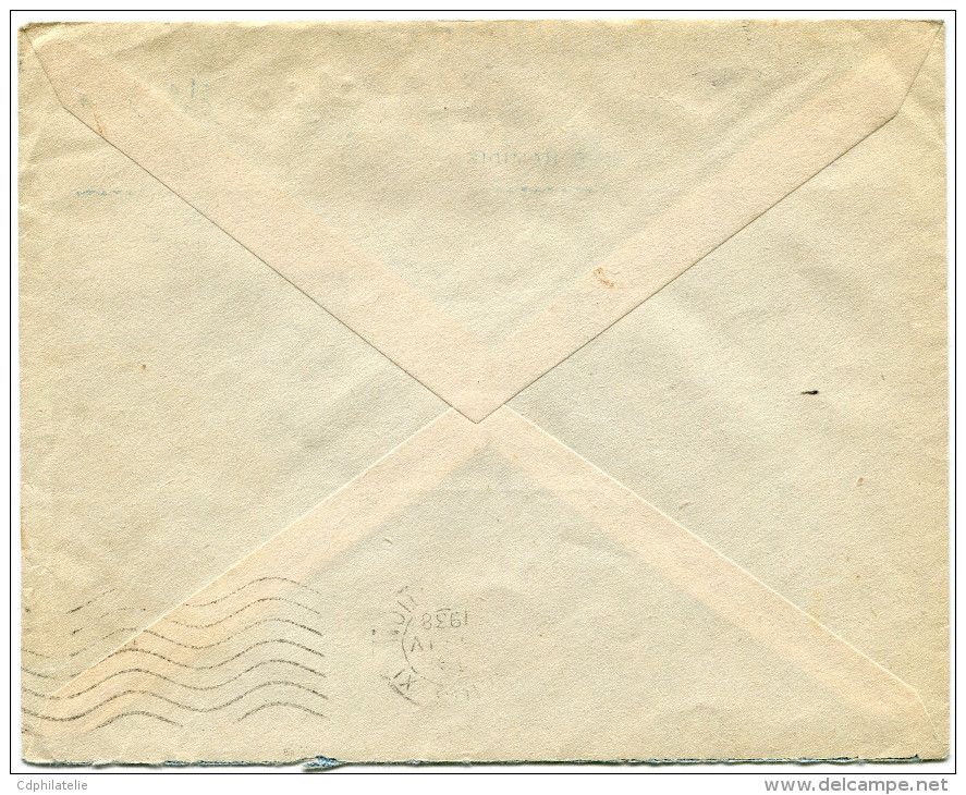 SYRIE LETTRE PAR AVION DEPART DAMAS 11-4-38 POUR LA FRANCE - Lettres & Documents