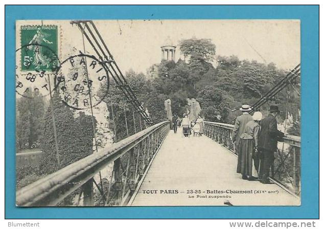 CPA TOUT PARIS 23-35 - Buttes Chaumont Le Pont Suspendu (XIXème) - Arrondissement: 19