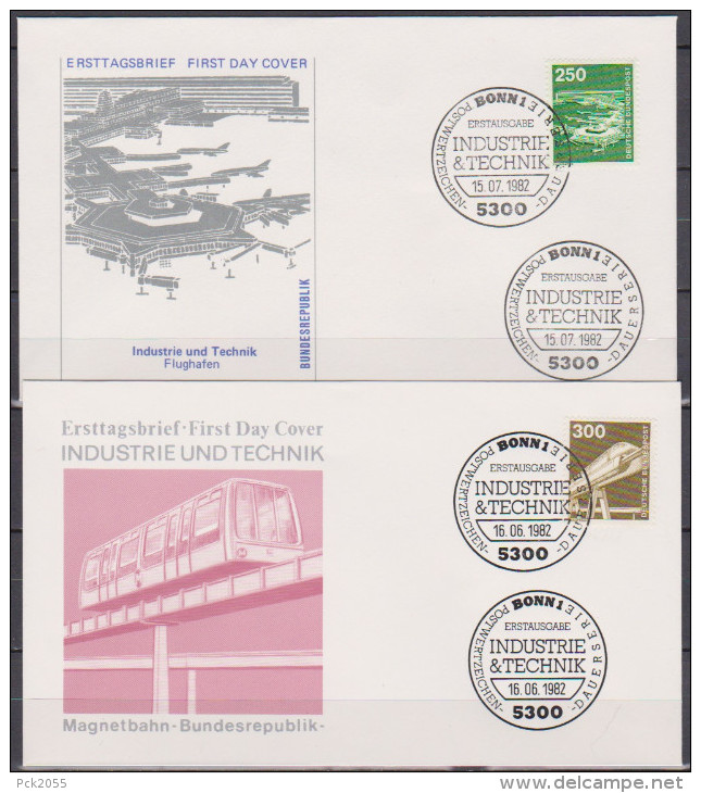 BRD FDC 1982 Nr.1134 - 1138 Industrie Und Technik (d 2175 ) - 1981-1990