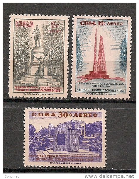 CUBA - Posta Aérienne - Air Mail - Yvert # A 207/9 - * MINT (Light Trace Of Hinge) - Poste Aérienne