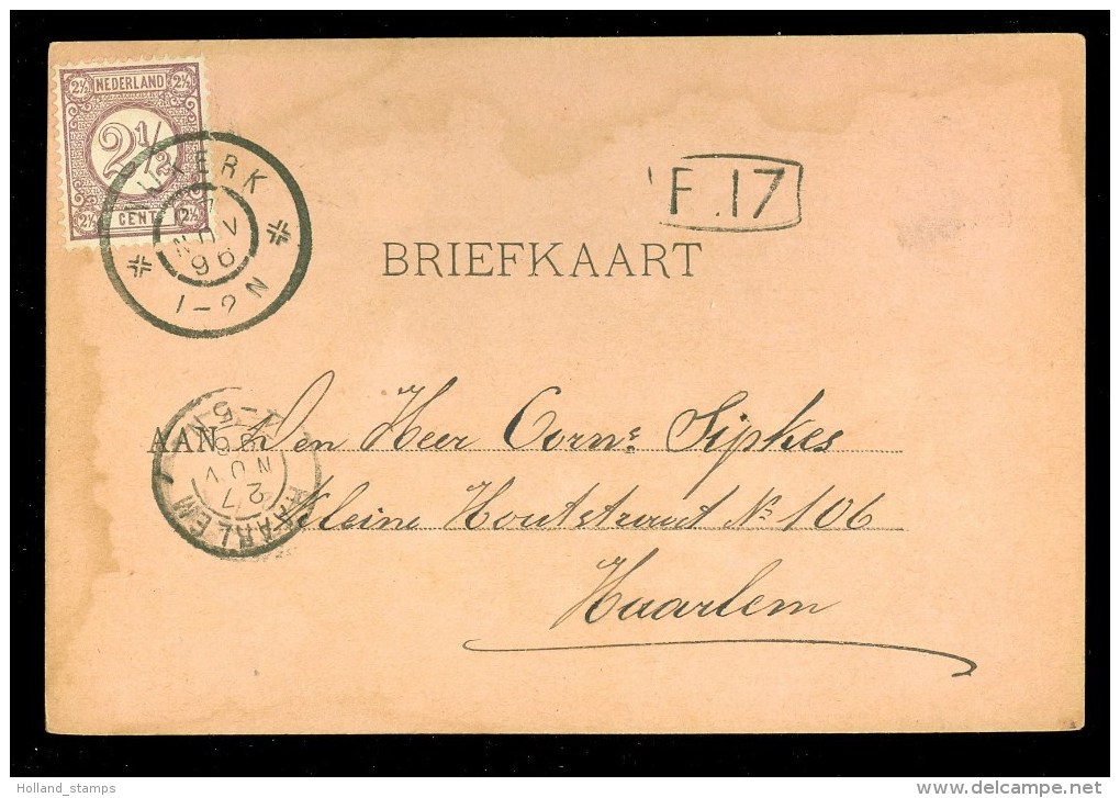 HANDGESCHREVEN BRIEFKAART Uit 1896 NVPH 33 Van NIJKERK Naar HAARLEM ( 9832e) - Brieven En Documenten