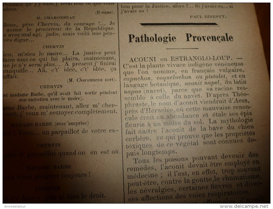 1894 Petites Annales De Provence ( CABASSE , Le Château De Tarascon , Le Vieillissement Des Vins Par La Lumière Etc - 1850 - 1899