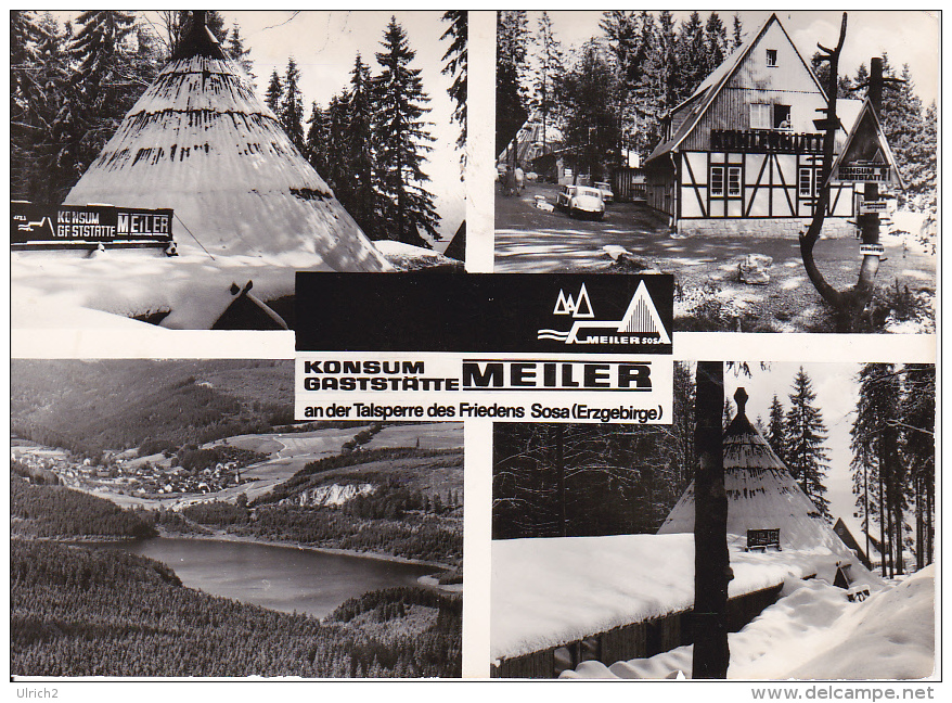 AK Talsperre Des Friedens Sosa - Erzgebirge - Konsum-Gaststätte Meiler - Mehrbildkarte - 1972 (17299) - Sosa