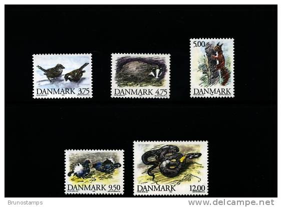 DENMARK/DANMARK - 1994  FAUNA  SET  MINT NH - Unused Stamps