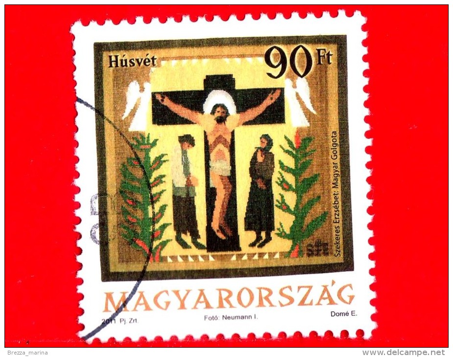 UNGHERIA - Usato - 2011 - Pasqua - Easter - Crocifissione - Golgota - 90 - Used Stamps