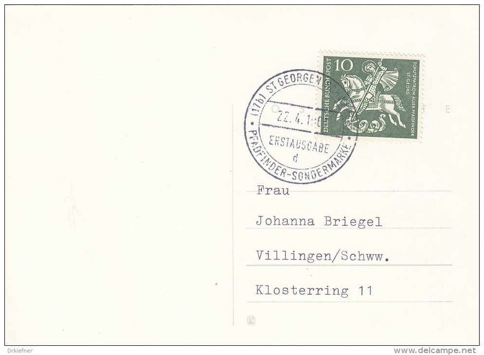BRD 346 EF, St, Georg Auf Karte Mit ESST St. Georgen - Lettres & Documents