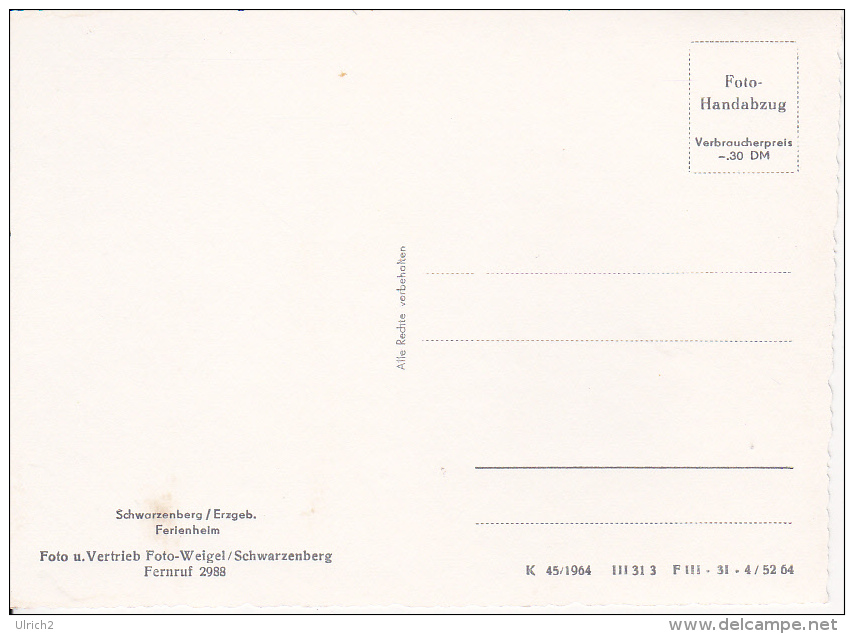 AK Schwarzenberg - Erzgebirge - Ferienheim (17306) - Schwarzenberg (Erzgeb.)