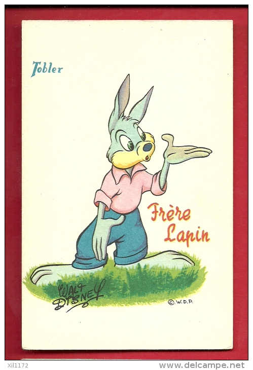 EZF1-17  Rabbit, Frère Lapin De Walt Disney. Dessin Publicité Des Chocolats Tobler. Non Circulé - Autres & Non Classés