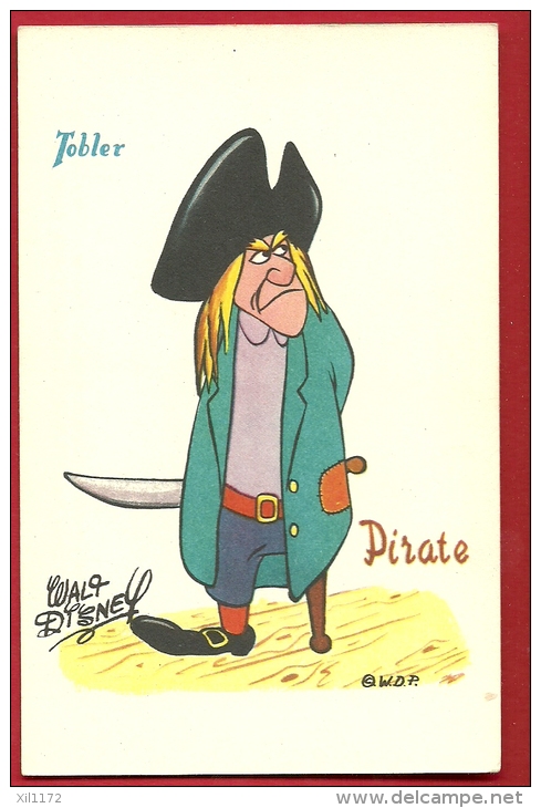 EZF1-18  Pirate Du Capitaine Crochet De Walt Disney. Dessin Publicité Des Chocolats Tobler. Non Circulé - Autres & Non Classés