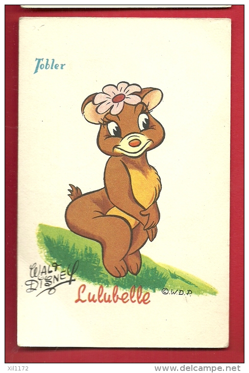 EZF1-20 Lulubelle Bongo's Girlfriend, De Walt Disney. Dessin Publicité Des Chocolats Tobler. Non Circulé - Autres & Non Classés