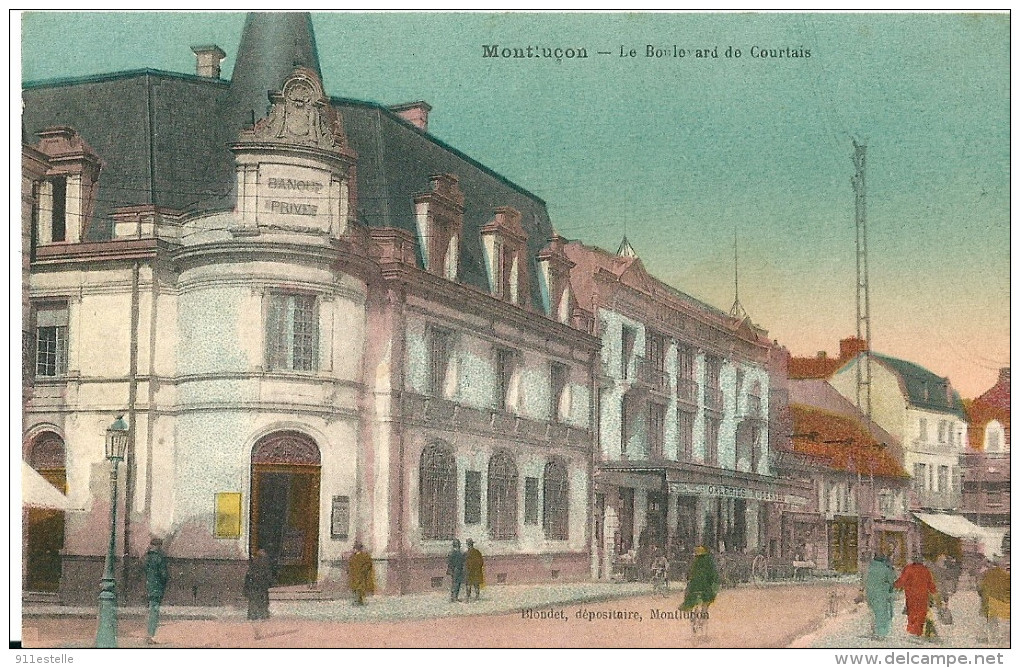 03 MONTLUCON   -   Le Boulevard De  Courtais,  (  Banque Privée , Galerie Modernes ) - Montlucon