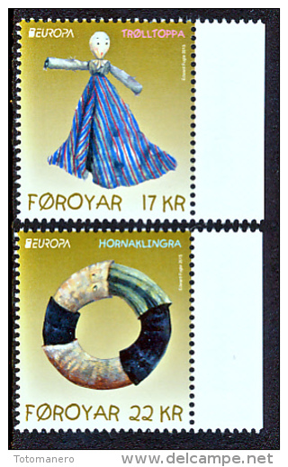 FAROE ISLANDS/Färöer EUROPA 2015"Old Toys" Set Of 2v** - 2015