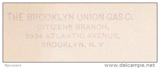 1909 Brooklyn Union GAS Co POSTAL STATIONERY COVER Brooklyn NY USA  Energy Minerals - 1901-20