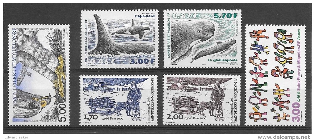 Lot De 6 Timbres De Saint-Pierre Et Miquelon - Neufs (MNH) - Sous Faciale - Unused Stamps