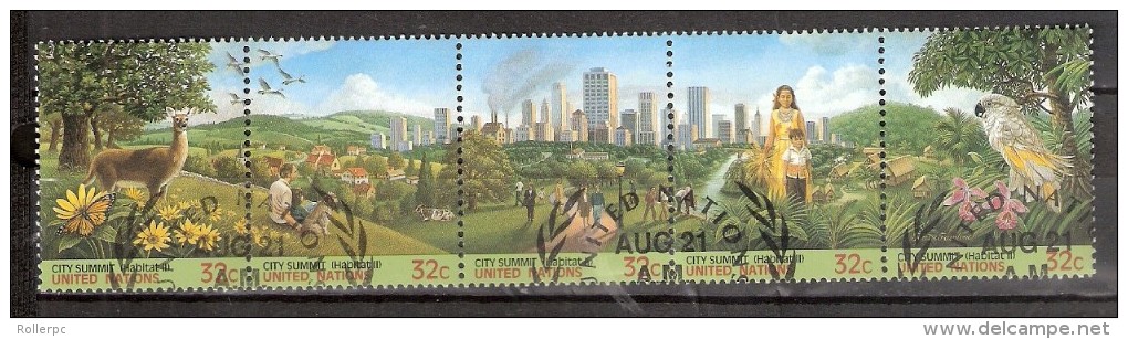 012104 UNITED NATIONS -Sc N 682a 32c CITY SUMMIT [HABITAT II] - Used Stamps