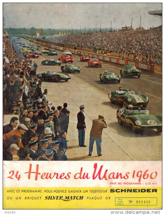 Programme Officiel 24 Heures Du Mans 1960 . - Programmes