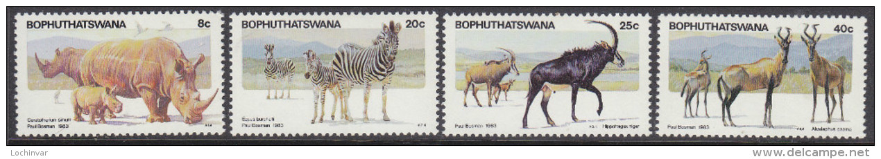 BOPHUTHATSWANA, 1983 ANIMALS 4 MNH - Bophuthatswana